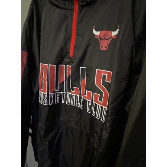 Chicago Bulls ULTRA GAME 1/4 Zip Men's Large Windbreaker - New Size L - Picture 6 of 12